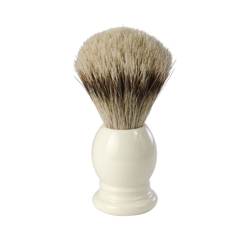 1Barber - Blaireau SilverTip - Ivoire - 21mm