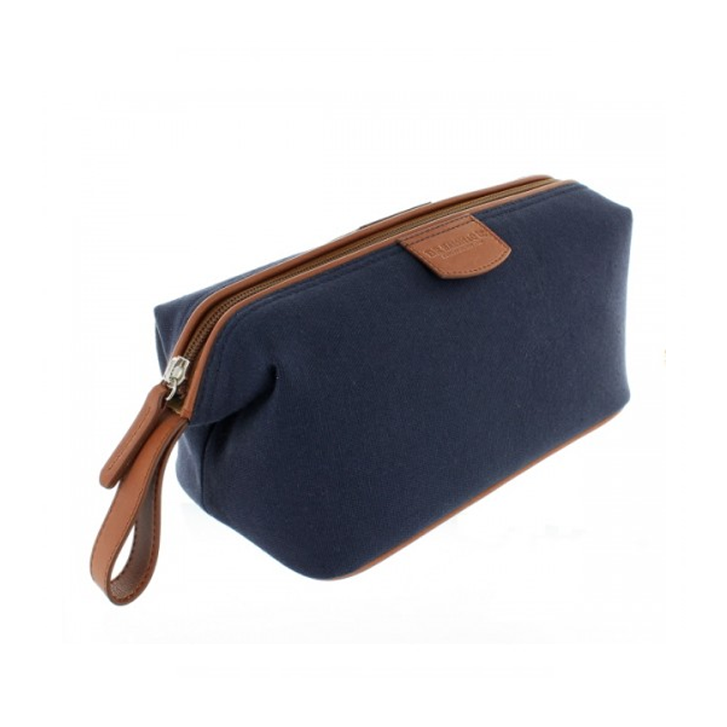 Trousse de toilette Toile et cuir - Bleu
