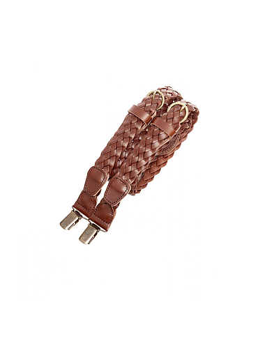 Braided leather Suspenders