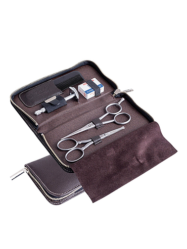 Dovo - Beard Care Kit - Brown Leather