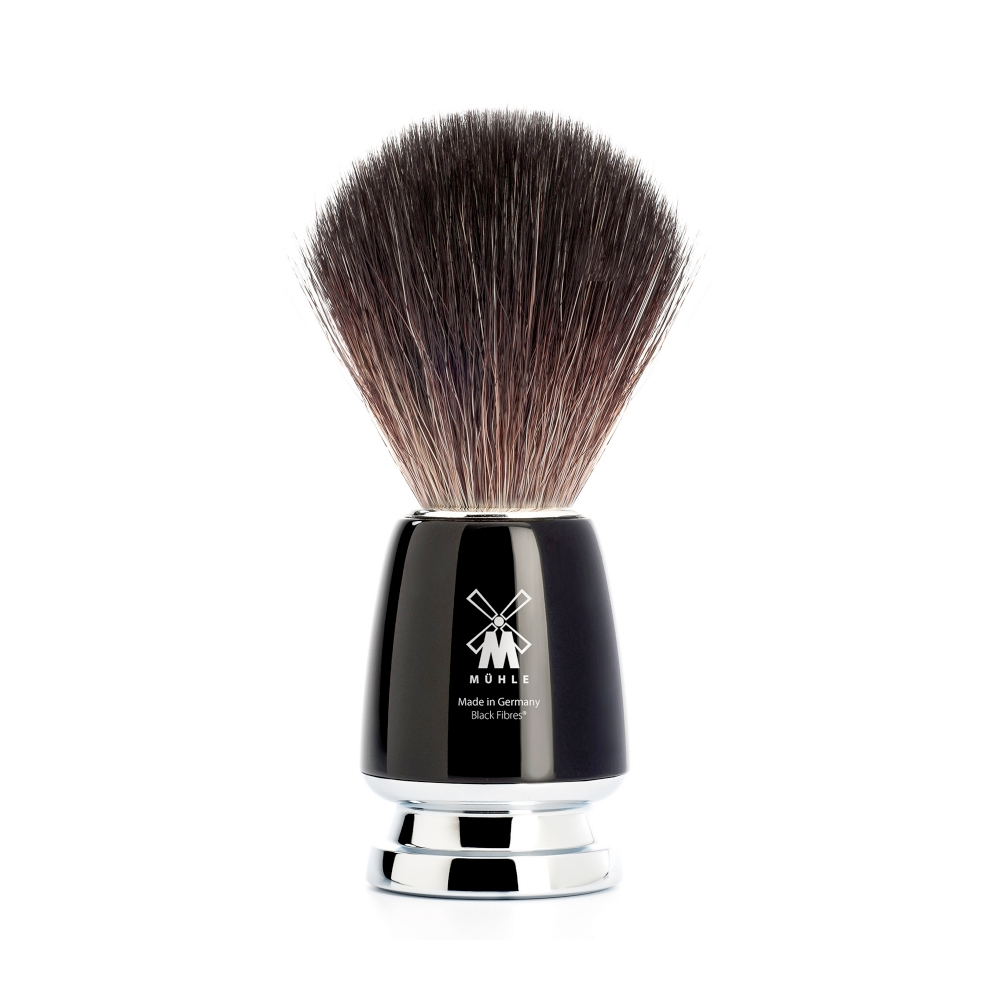 Muehle - Rythmo Black Fibre Shaving Brush - Black Resin - 21mm