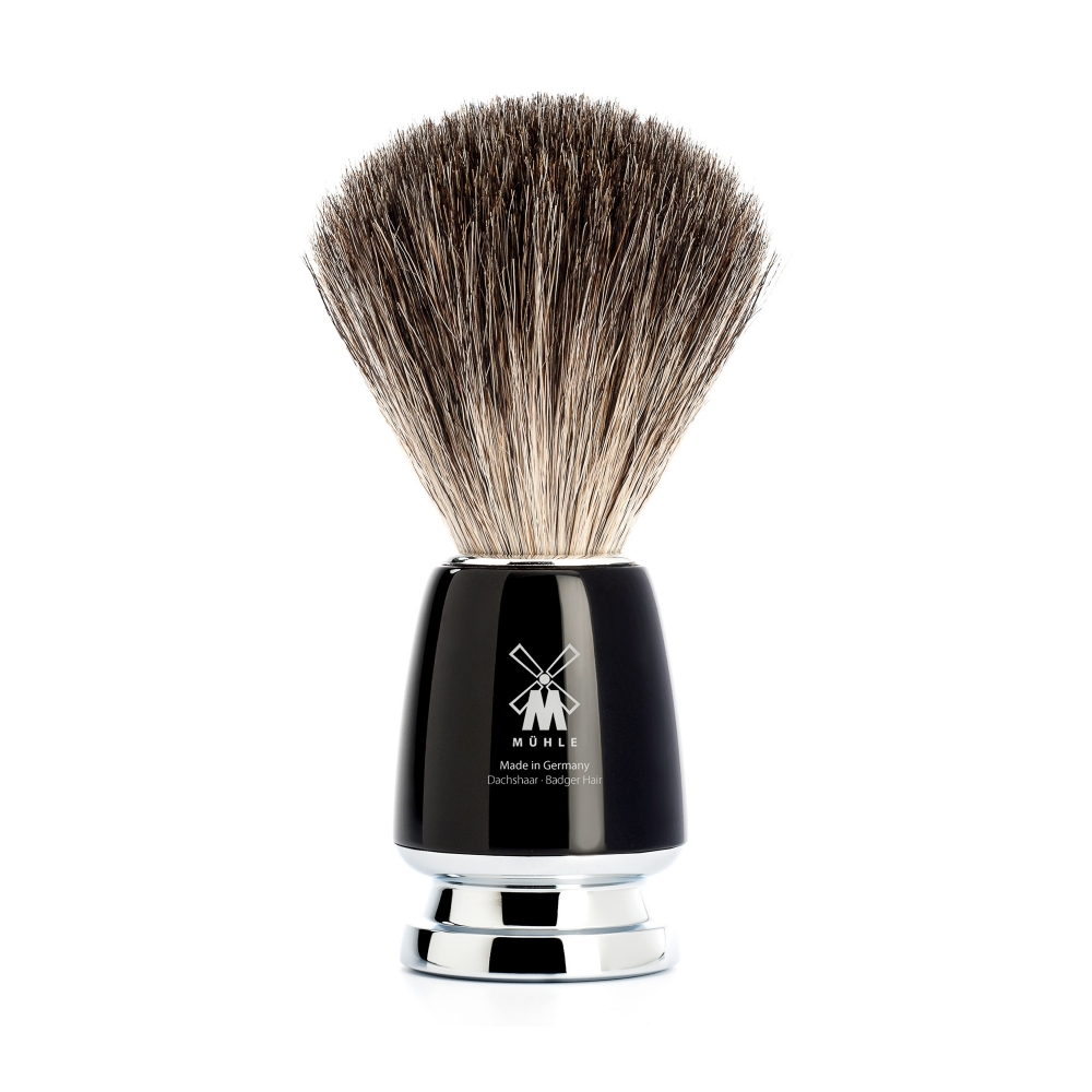 Muehle - Rytmo Shaving Brush - Pure badger - Black Resin