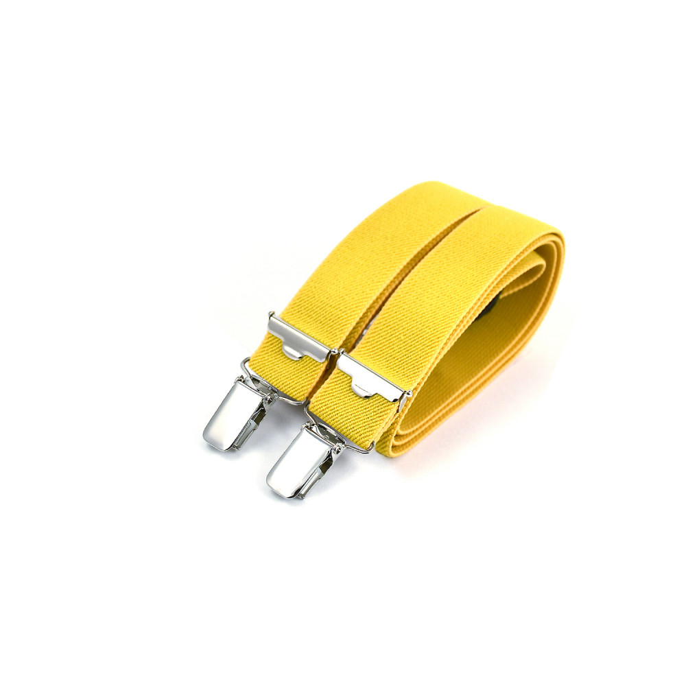 Skinny clip-on suspenders – Yellow
