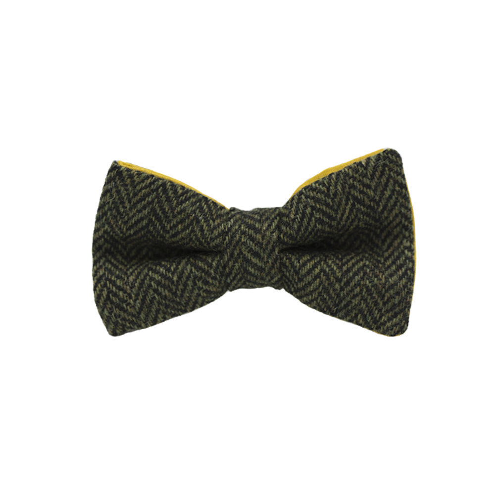 Jaggs - Bow tie Tweed "Dundee" - Chevron vert sapin