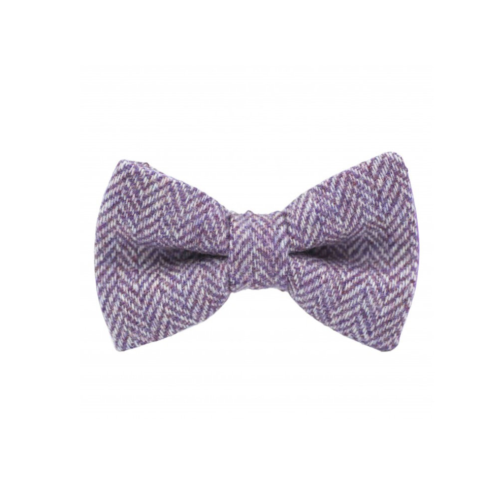 Jaggs - Nœud papillon Tweed "Dundee" - Chevron violet