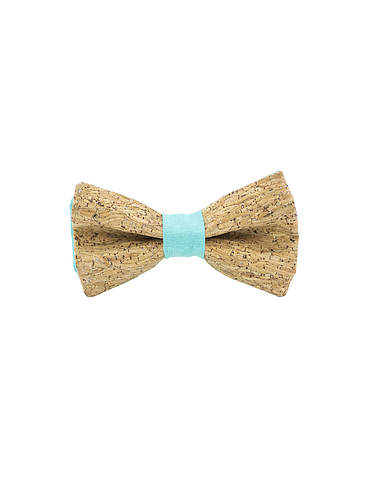 Jaggs - Cork bow tie "Merlot" - Sky Blue Ring