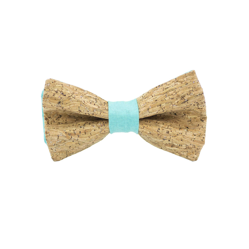 Jaggs - Cork bow tie "Merlot" - Swimming Pool Green Ring