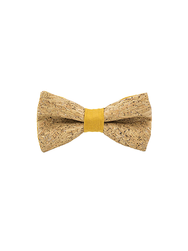 Jaggs - Cork bow tie "Merlot" - Yellow Mustard Ring