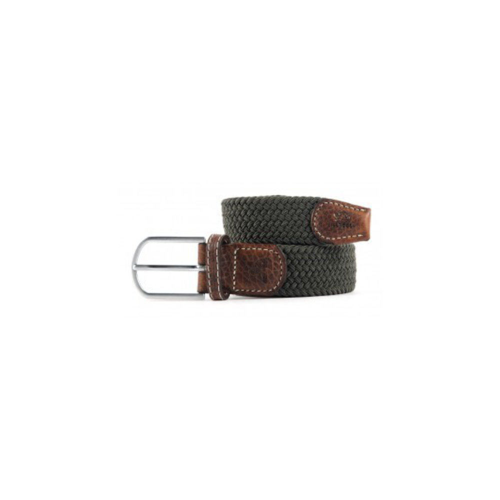 Billybelt - Ceinture tressée élastique - Vert Kaki - Taille 1