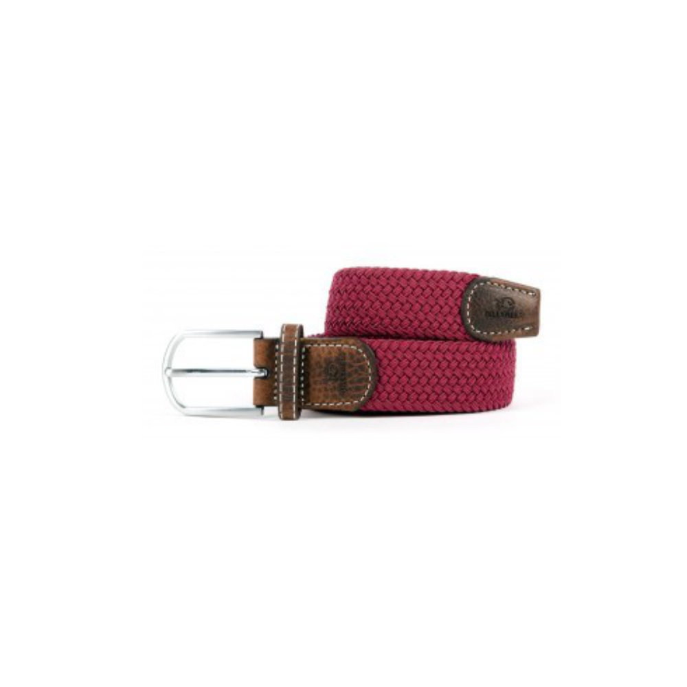 Billybelt - Ceinture tressée élastique - Bordeaux - Taille 2