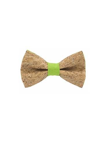 Jaggs - Cork bow tie "Merlot" - Apple Green Ring