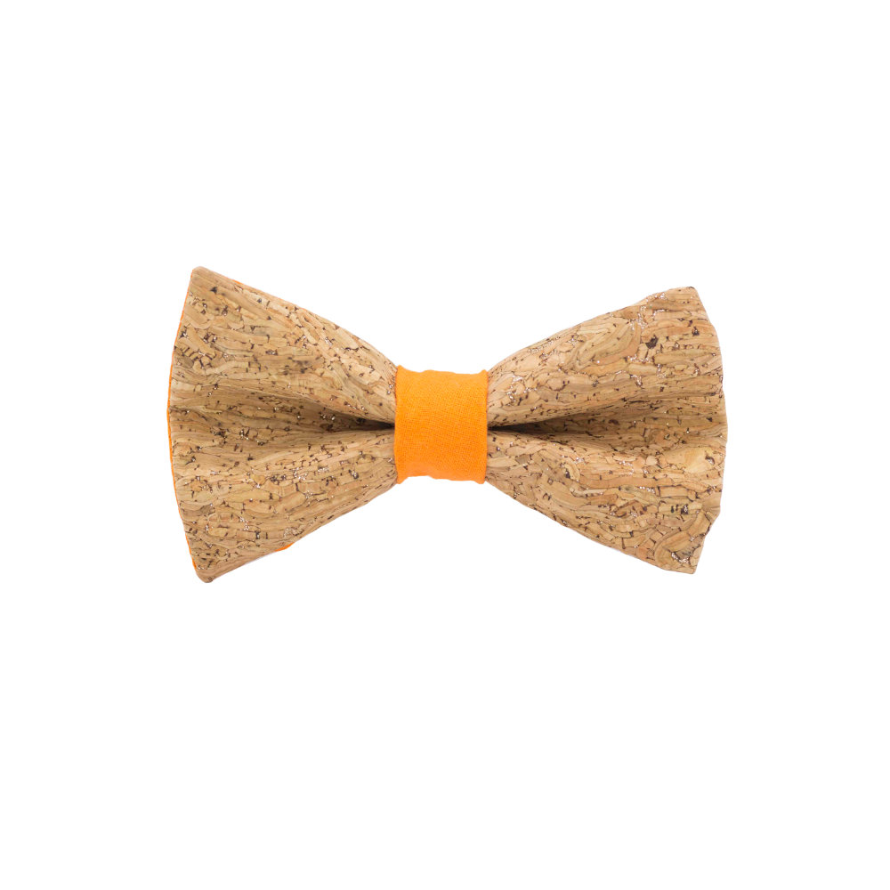 Jaggs - Nœud papillon liège "Merlot" - Bague Orange