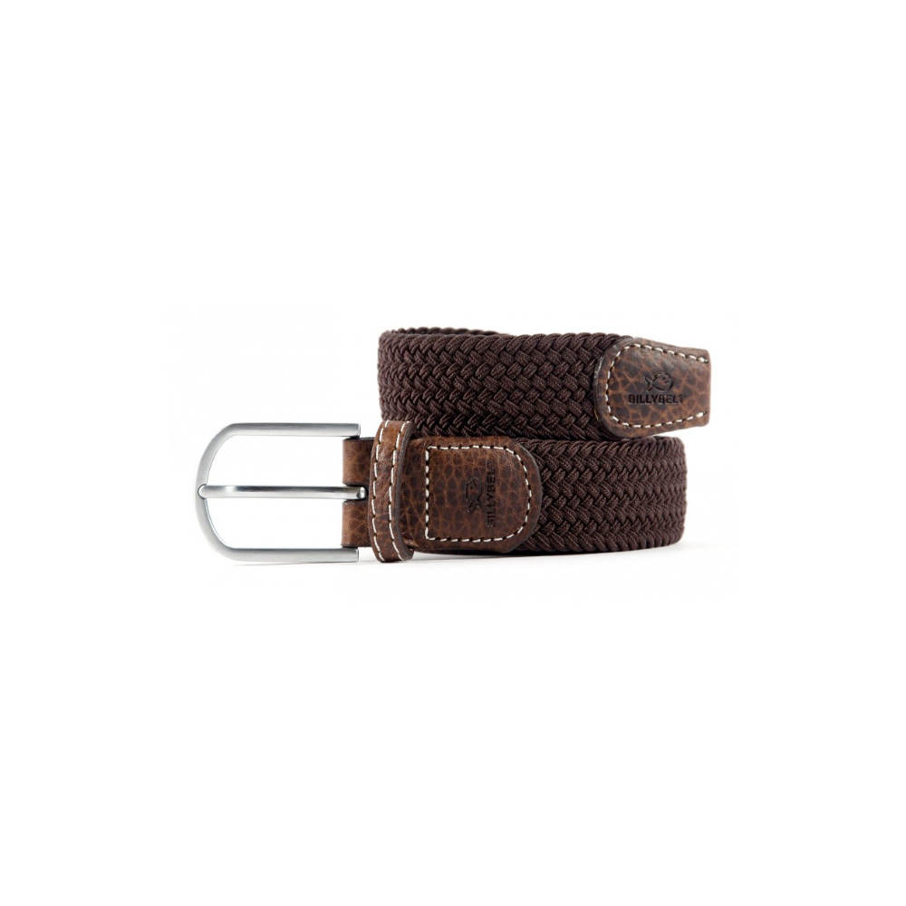 Billybelt - Elastic braided belt - Brown leaf - Size 2