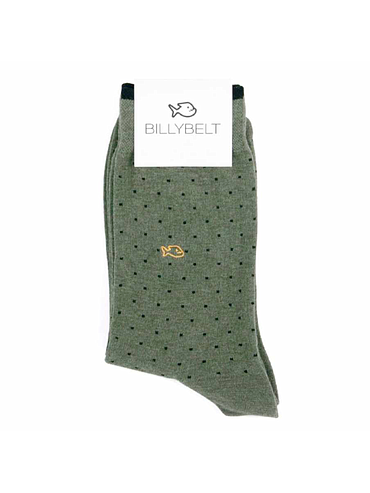 BillyBelt - Chaussettes en coton peigné Square - Kaki