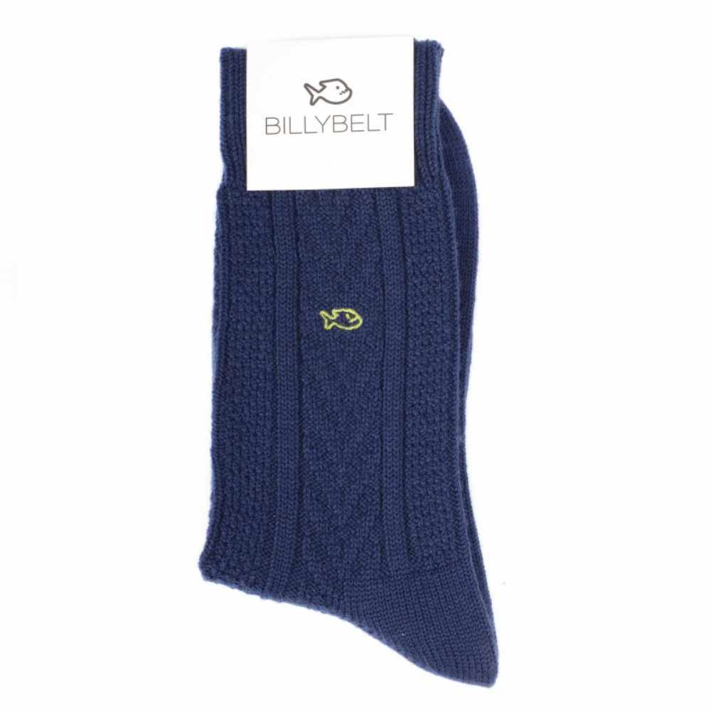 BillyBelt - Chaussettes laine de Mérinos - Bleu Marine