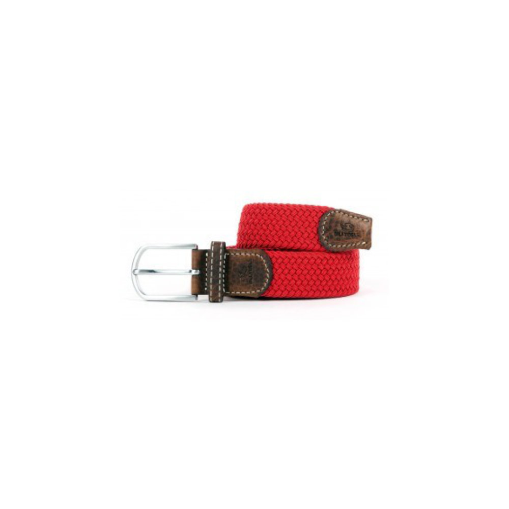 Billybelt - Ceinture tressée élastique - Rouge Grenade - Taille 0
