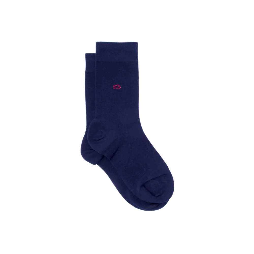 BillyBelt - Chaussettes Coton Unie - Bleu Marine