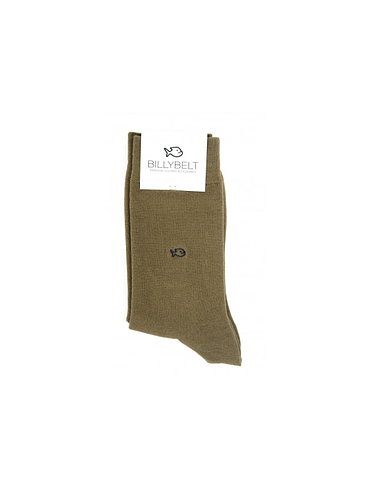 BillyBelt - Chaussettes Coton Unie - Vert Kaki