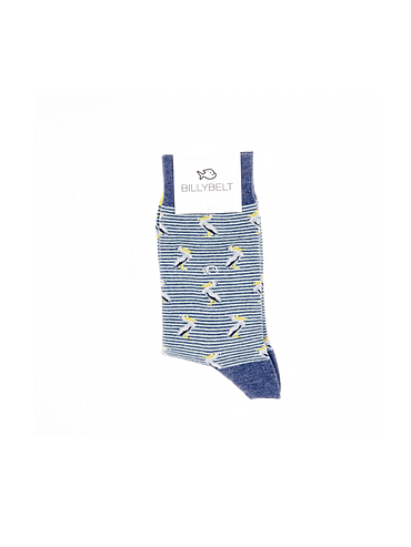 BillyBelt - Chaussettes en coton peigné Animaux - Le Pelican Jaune