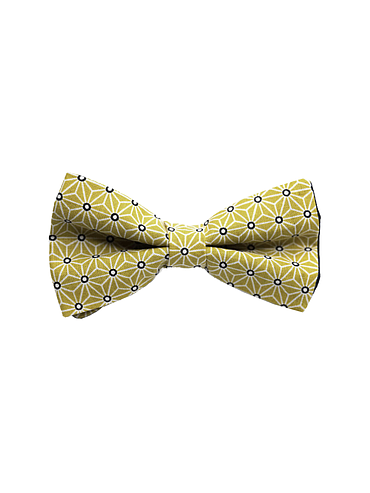 Jaggs - Japanese Bow tie "Asanoha" - mustard yellow