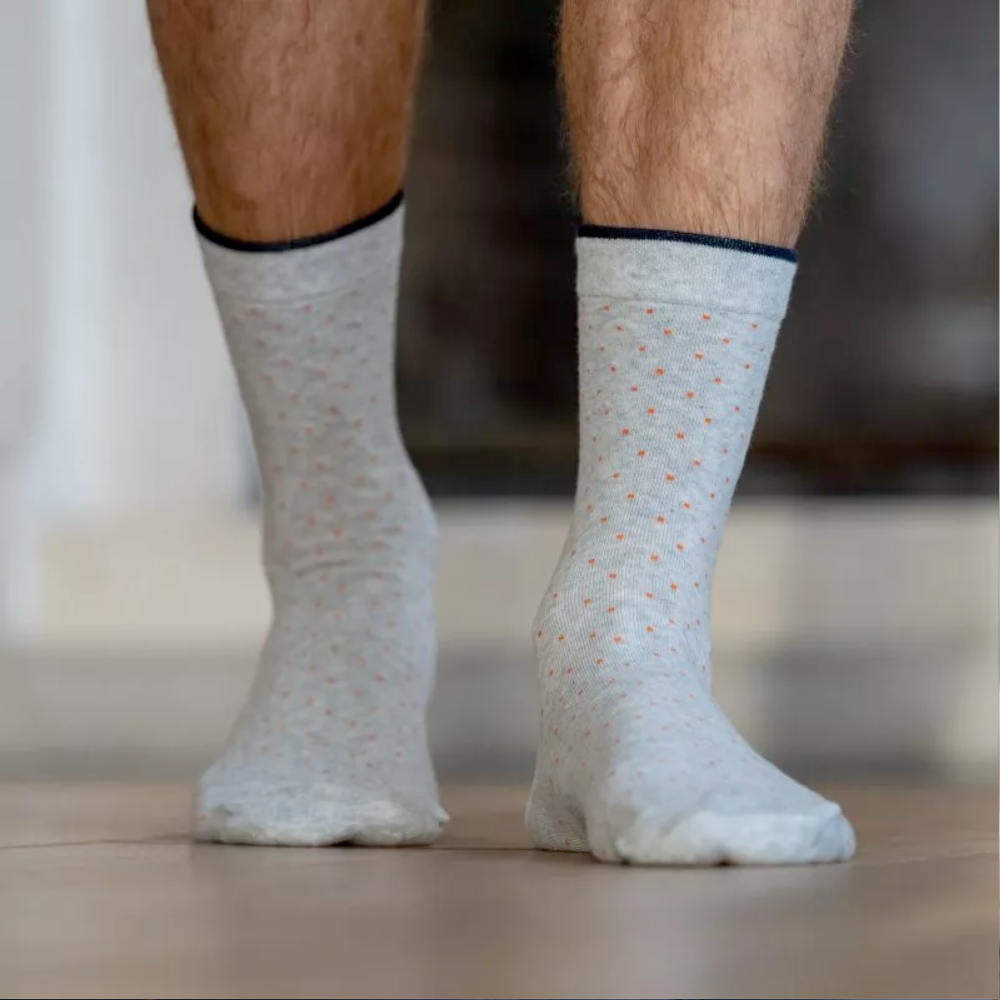 BillyBelt - Chaussettes en coton peigné Square - Granit