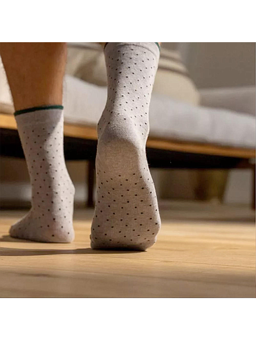 BillyBelt - Chaussettes en coton peigné Square - Acier