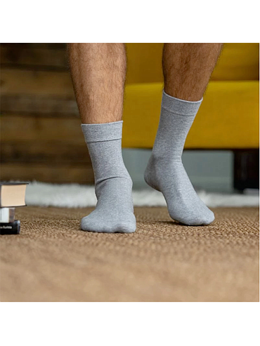 BillyBelt - Chaussettes Coton Unie - Gris Perle