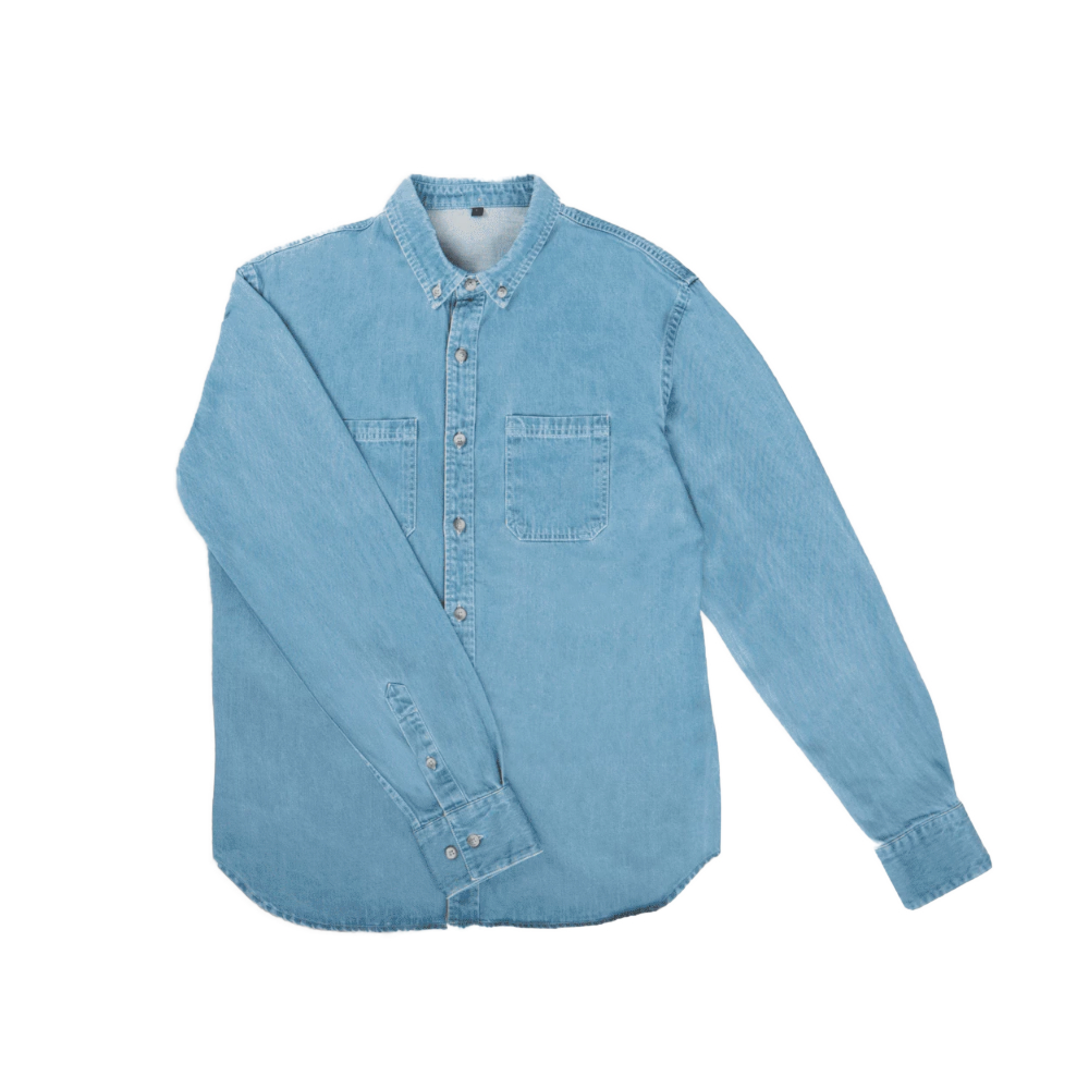 BillyBelt - Chemise en denim délavé - 7,5 oz - Small