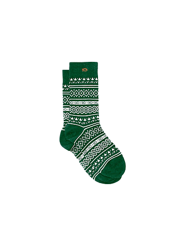 BillyBelt - Chaussettes en coton peigné Jacquard - Vert