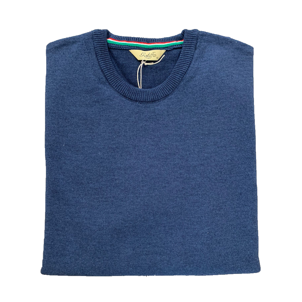 Galiffa - Navy Blue Pullover - Round collar - 2XL