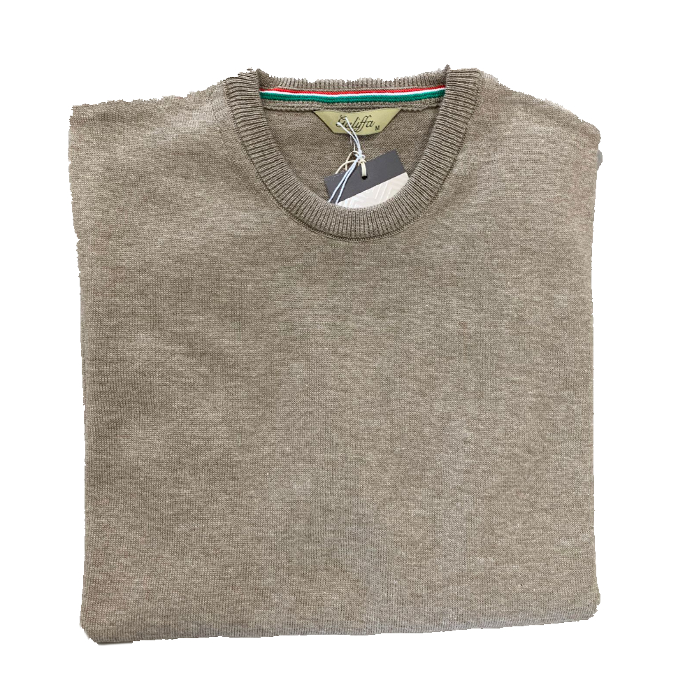 Galiffa - Pull Brun Biscuit - Col rond - XL