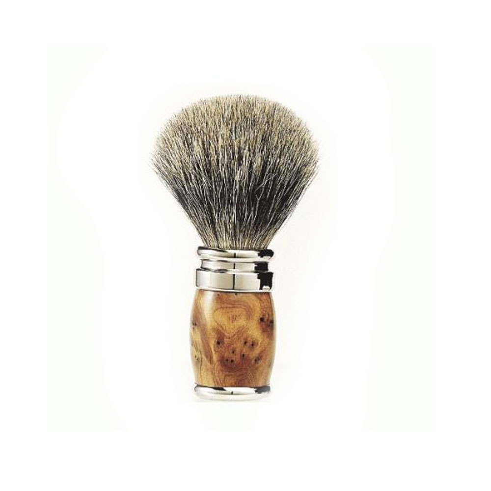 Joris - Pure White Shaving Brush - Tuya Burl - 20mm