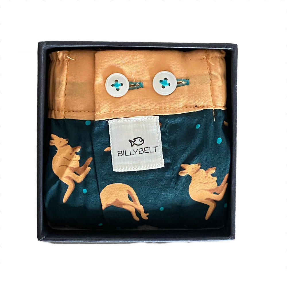 BillyBelt - Organic cotton boxer shorts - Australian - Size S