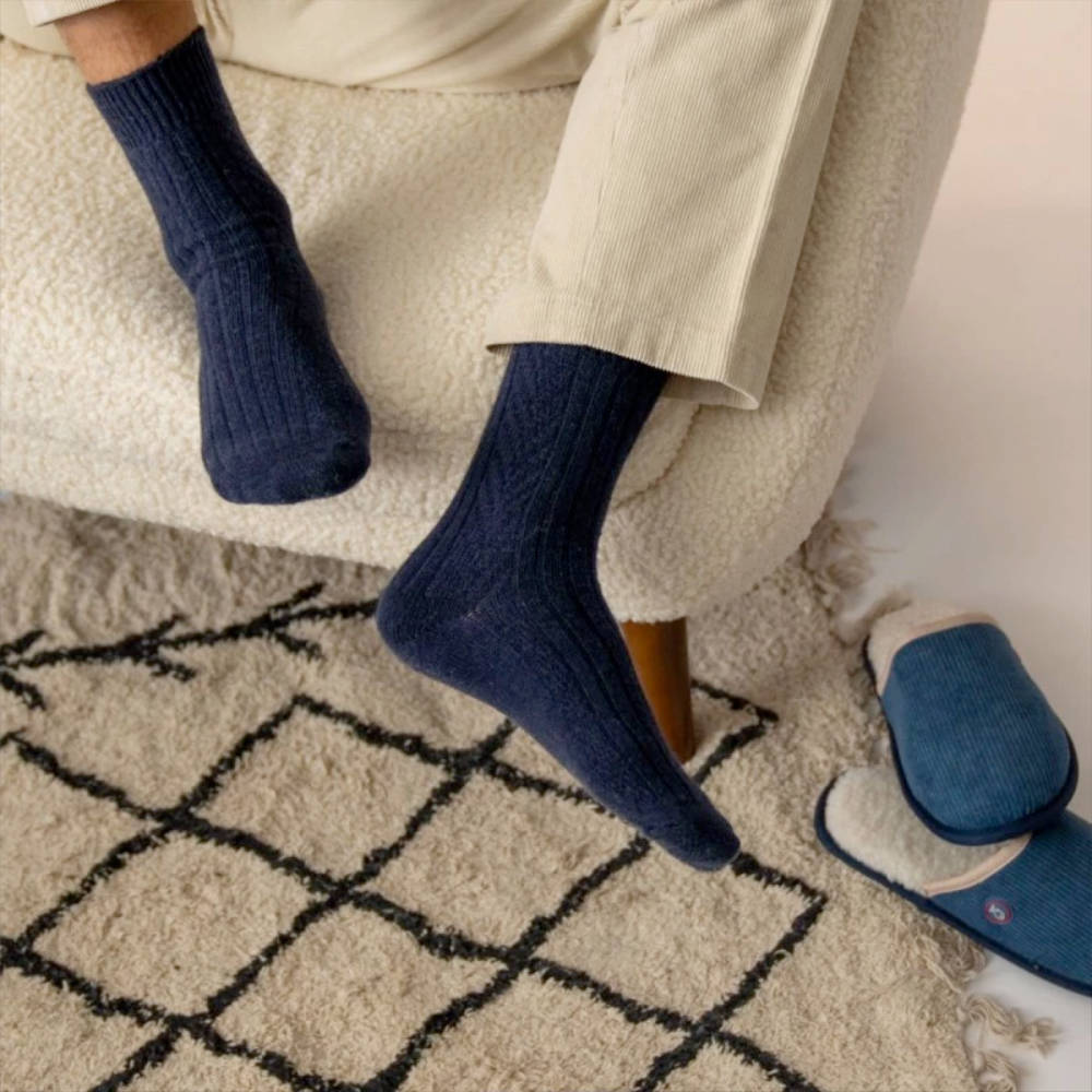 BillyBelt - Chaussettes en laine - Bleu Marine