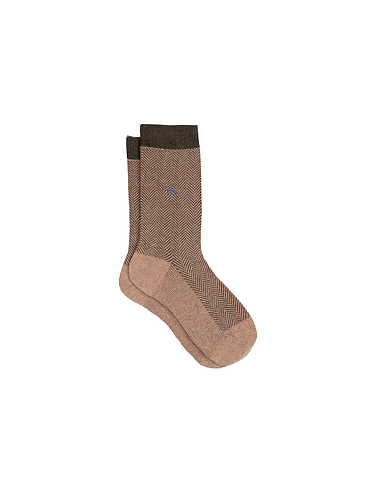 BillyBelt - Chaussettes en coton peigné chevrons - Marmotte