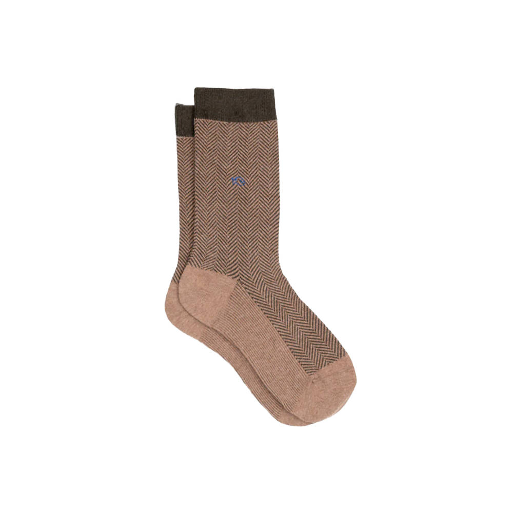 BillyBelt - Chaussettes en coton peigné chevrons - Marmotte