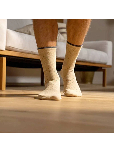 BillyBelt - Chaussettes en coton peigné Square - Sand