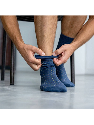 BillyBelt - Chaussettes en coton peigné Square - Black Pearl