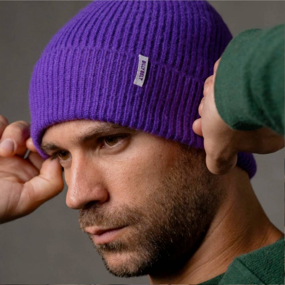 BillyBelt - Bonnet en laine d'agneau - Violet