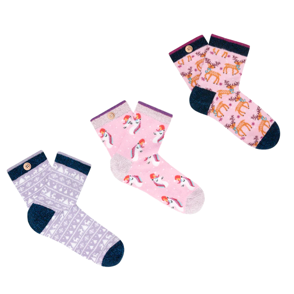 Cabaia - Pack de 3 Chaussettes Bébé - Christmas - 0/12 mois