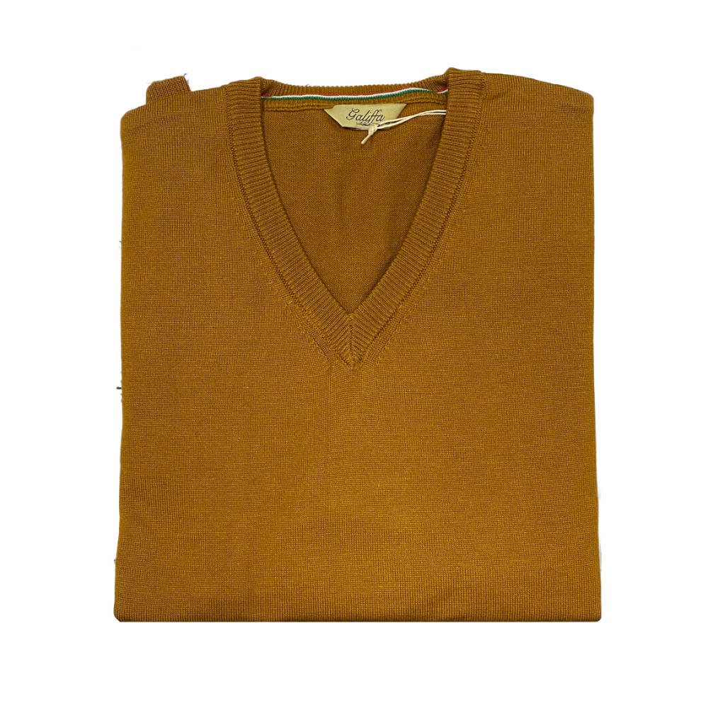 Galiffa - Pull Caramel - Col V - 2XL