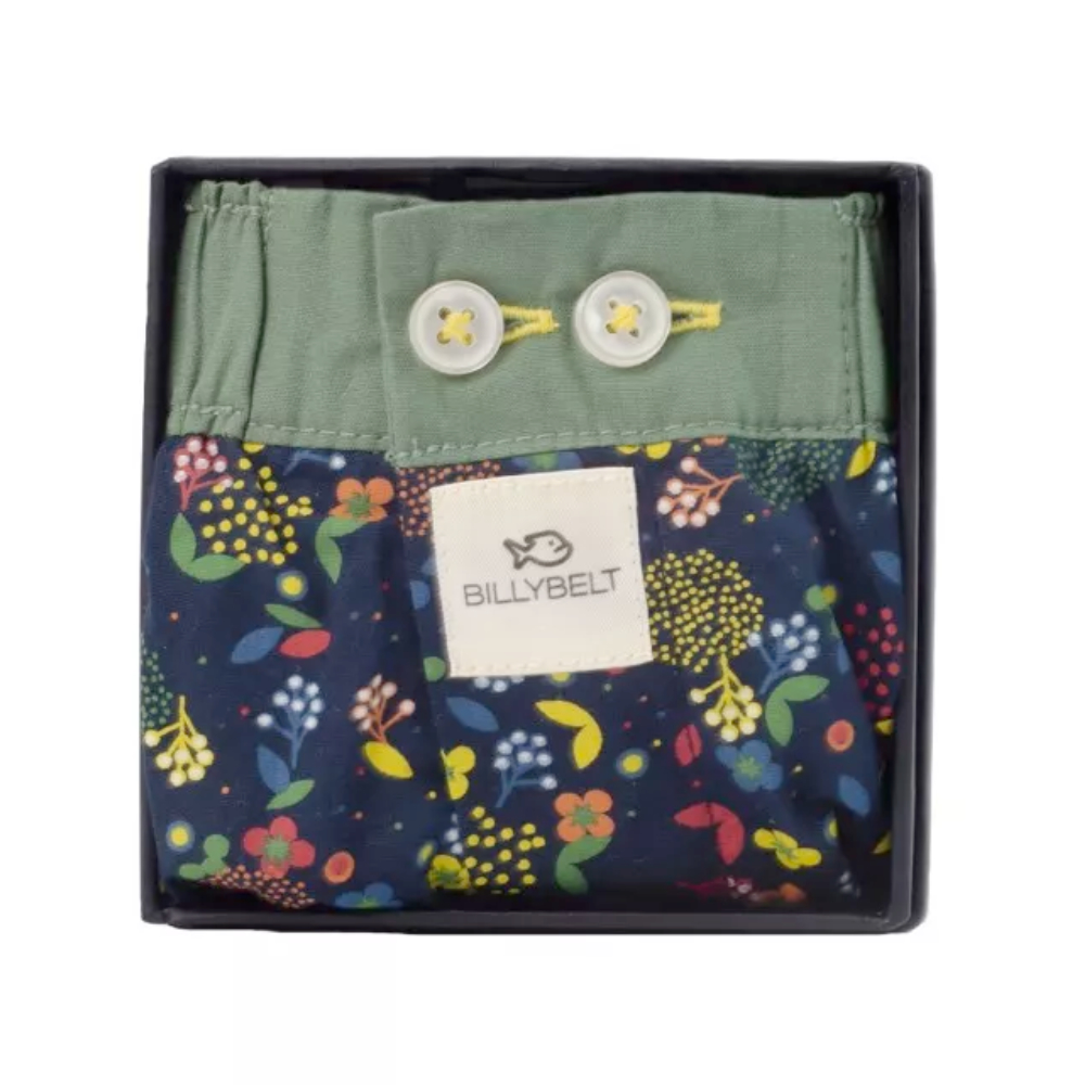 BillyBelt - Caleçon en coton bio - Flores - Taille 2XL
