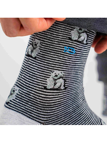 BillyBelt - Chaussettes en coton peigné Animaux - Ours blanc
