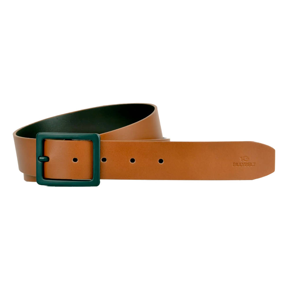 Billybelt - Leather belt - smooth effect - Glazed brown T 90