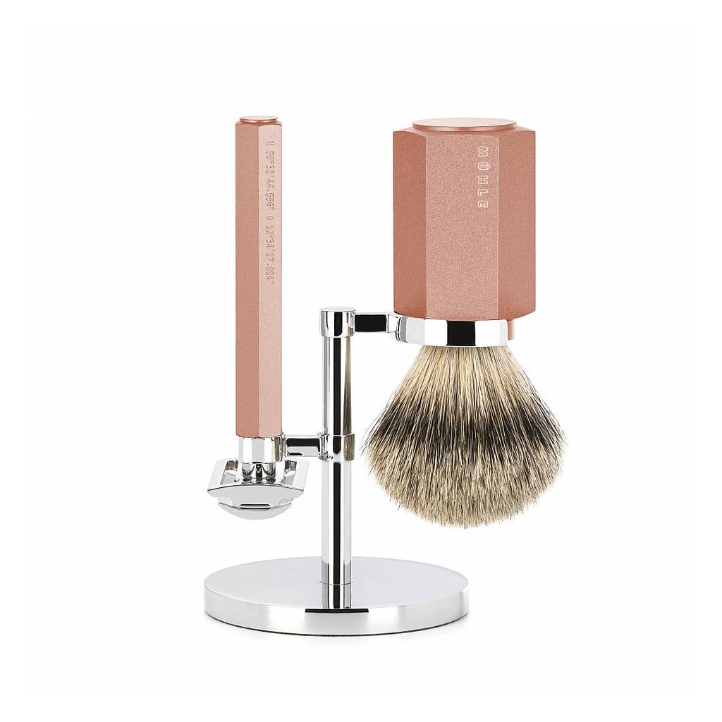 Muehle - Hexagon - Shaving Set Pure - Silvertip