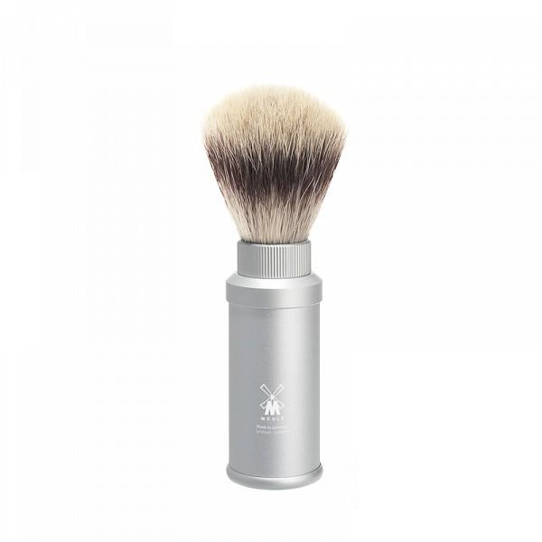 Muehle - Travel shaving brush - Silvertip Fiber - Aluminium