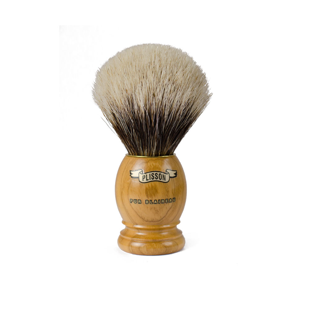 Plisson -Blaireau Blanc Europeen -  Olivier - 22mm